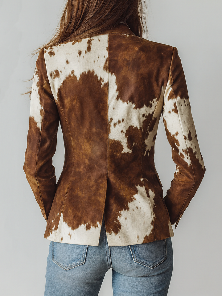 Pola | Blazer z Wyrazistym Nadrukiem