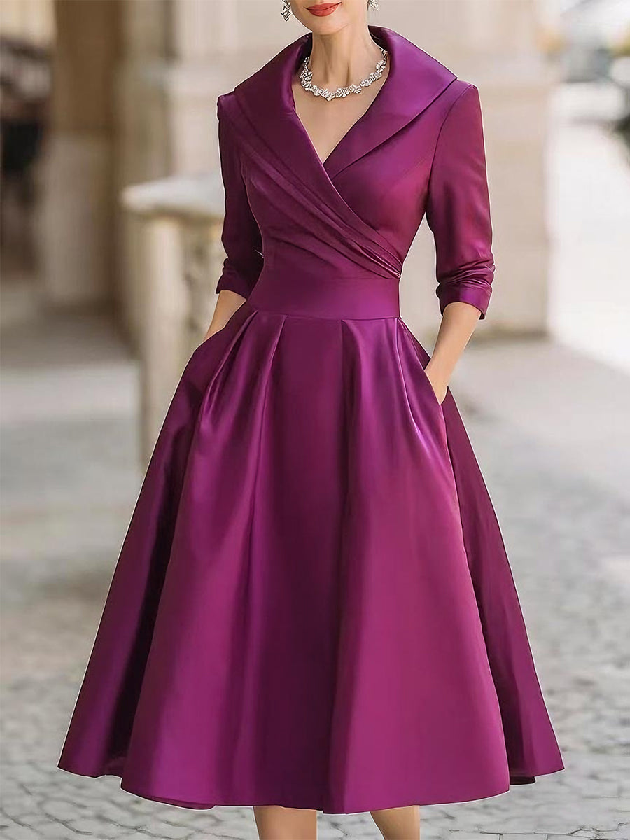 Elżbieta | Elegancka Sukienka Satynowa