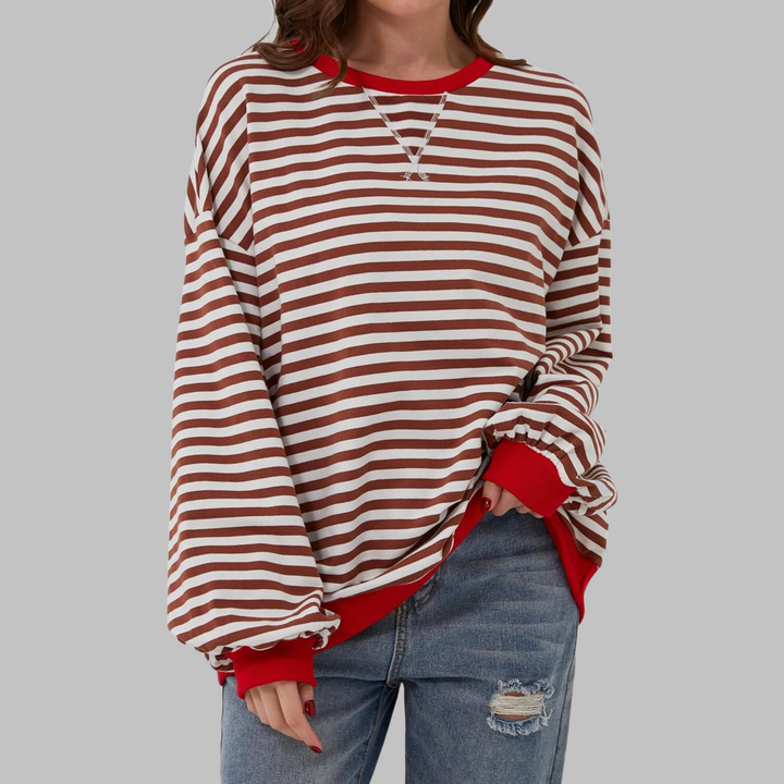 Ania | Casualowy Sweter w Paski