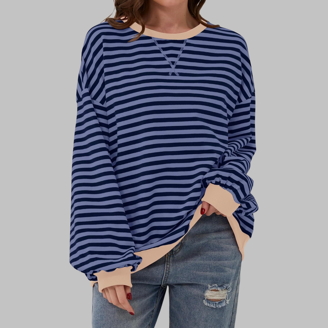 Ania | Casualowy Sweter w Paski