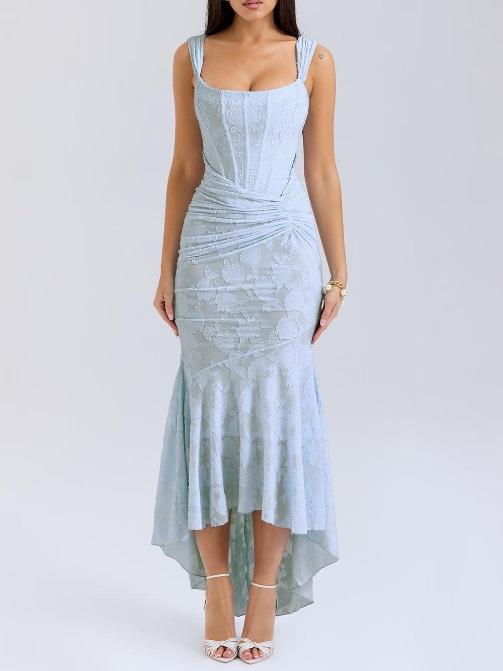 Dabrowska | Lace Fishtail Midi Dress