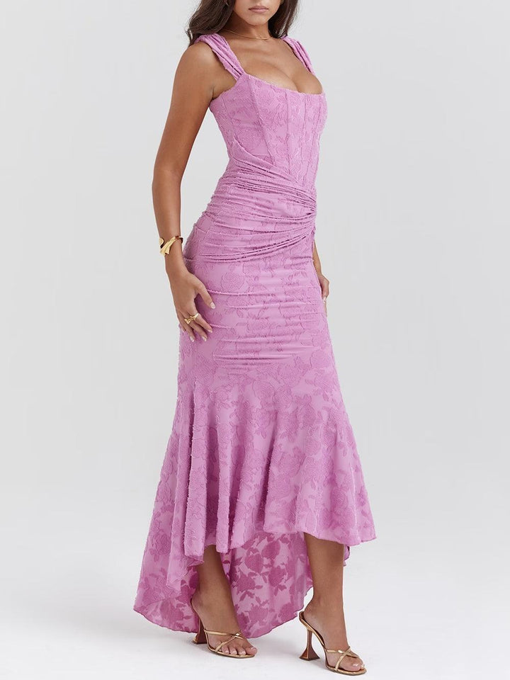 Dabrowska | Lace Fishtail Midi Dress