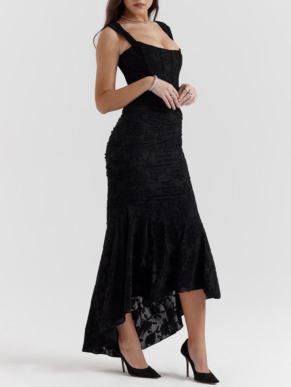 Dabrowska | Lace Fishtail Midi Dress