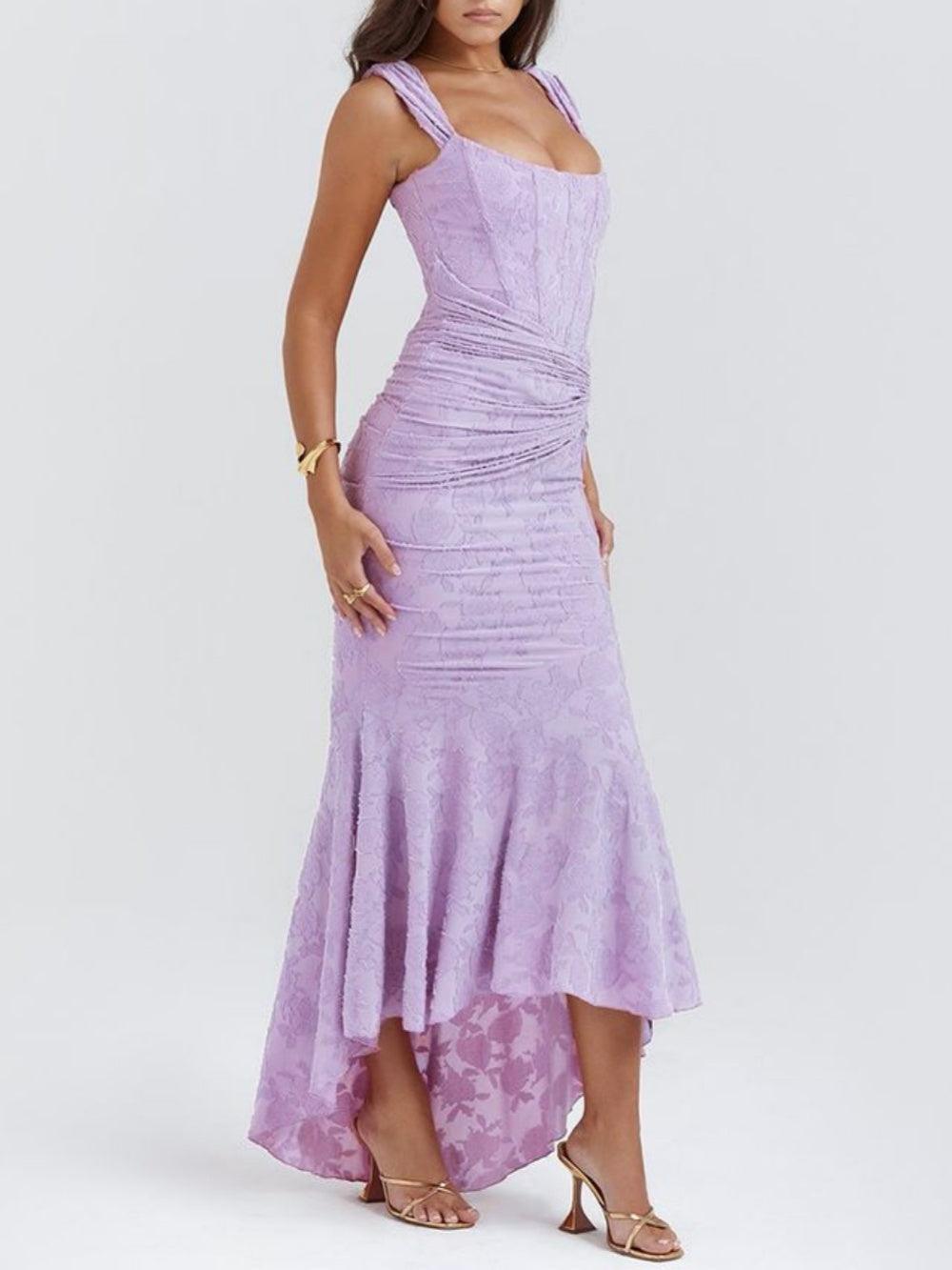 Dabrowska | Lace Fishtail Midi Dress