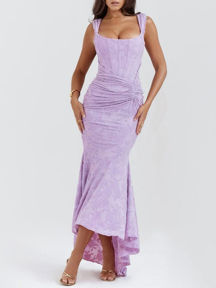Dabrowska | Lace Fishtail Midi Dress