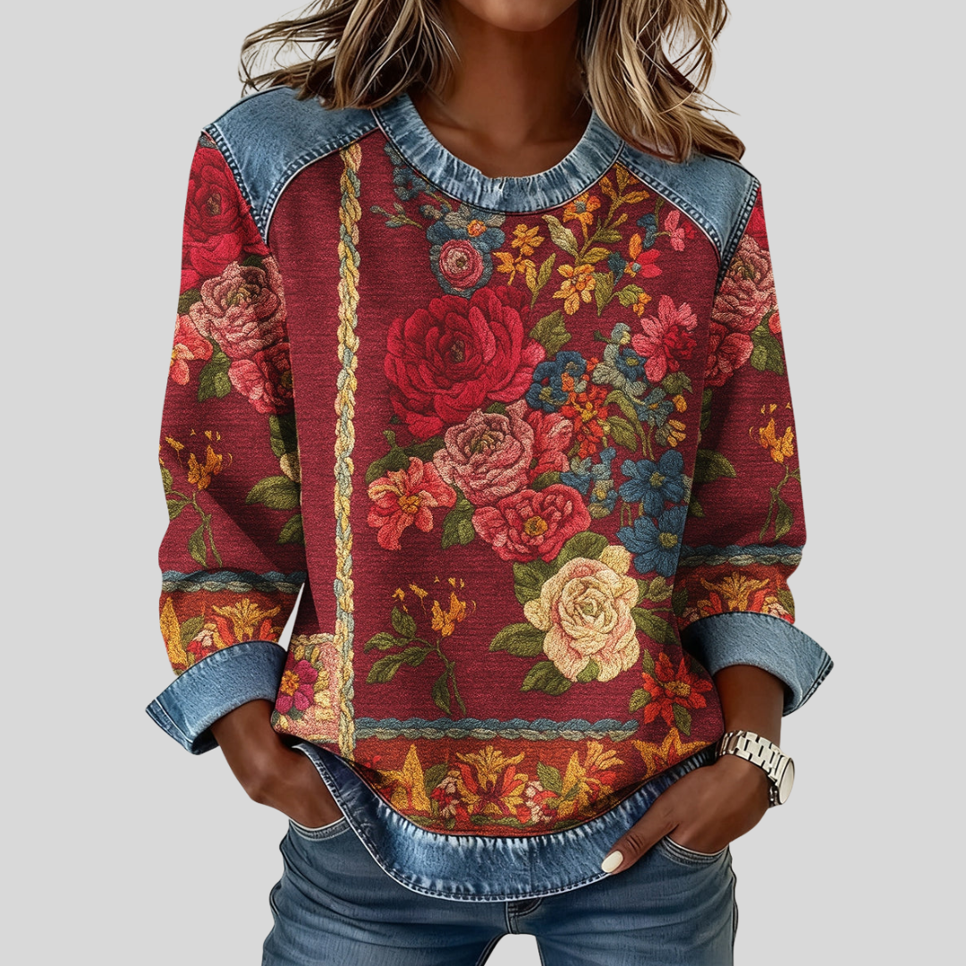 Judyta | Bluza w kwiaty vintage