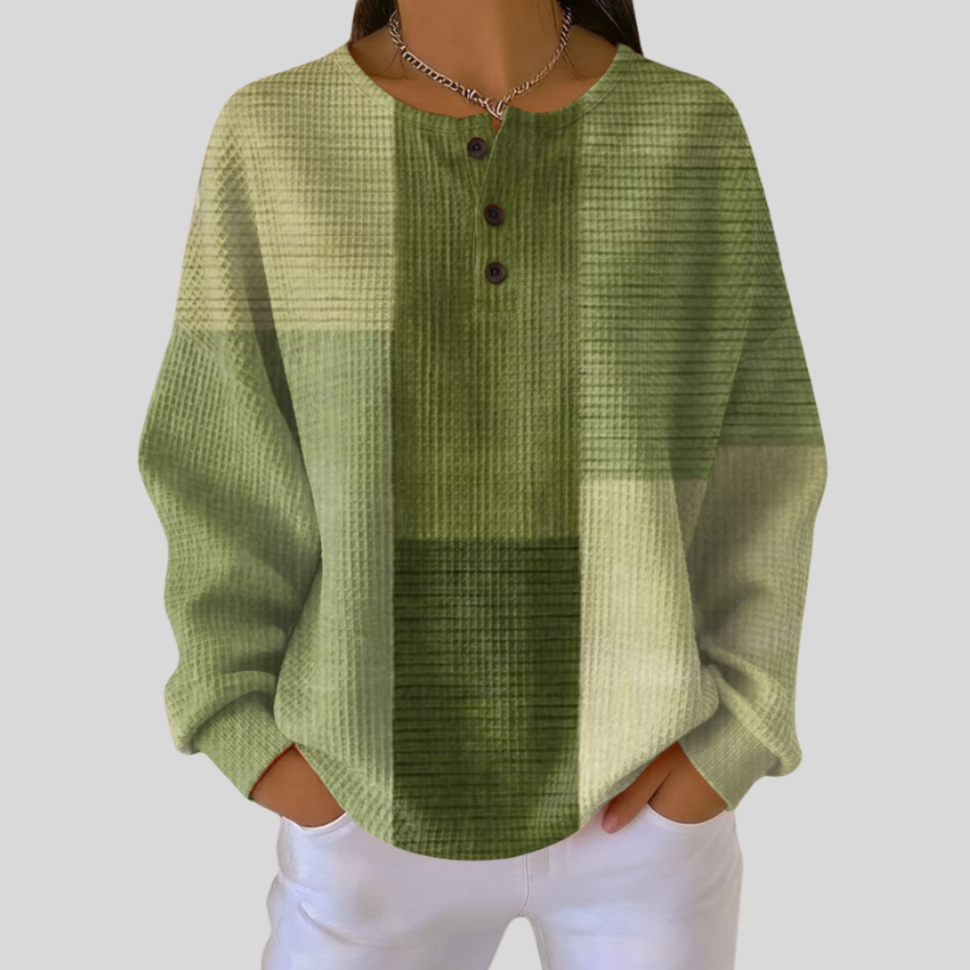 Sabina | Top henley z fakturą