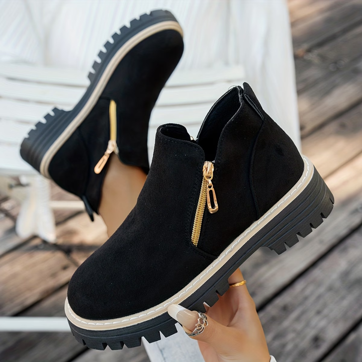 Mila | Stylowe Botki z Suwakiem