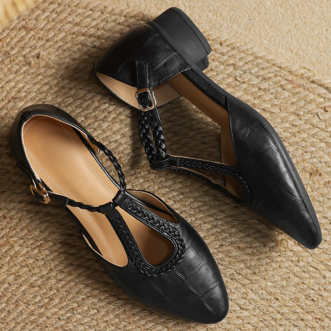 Hania | Eleganckie Skórzane Baleriny