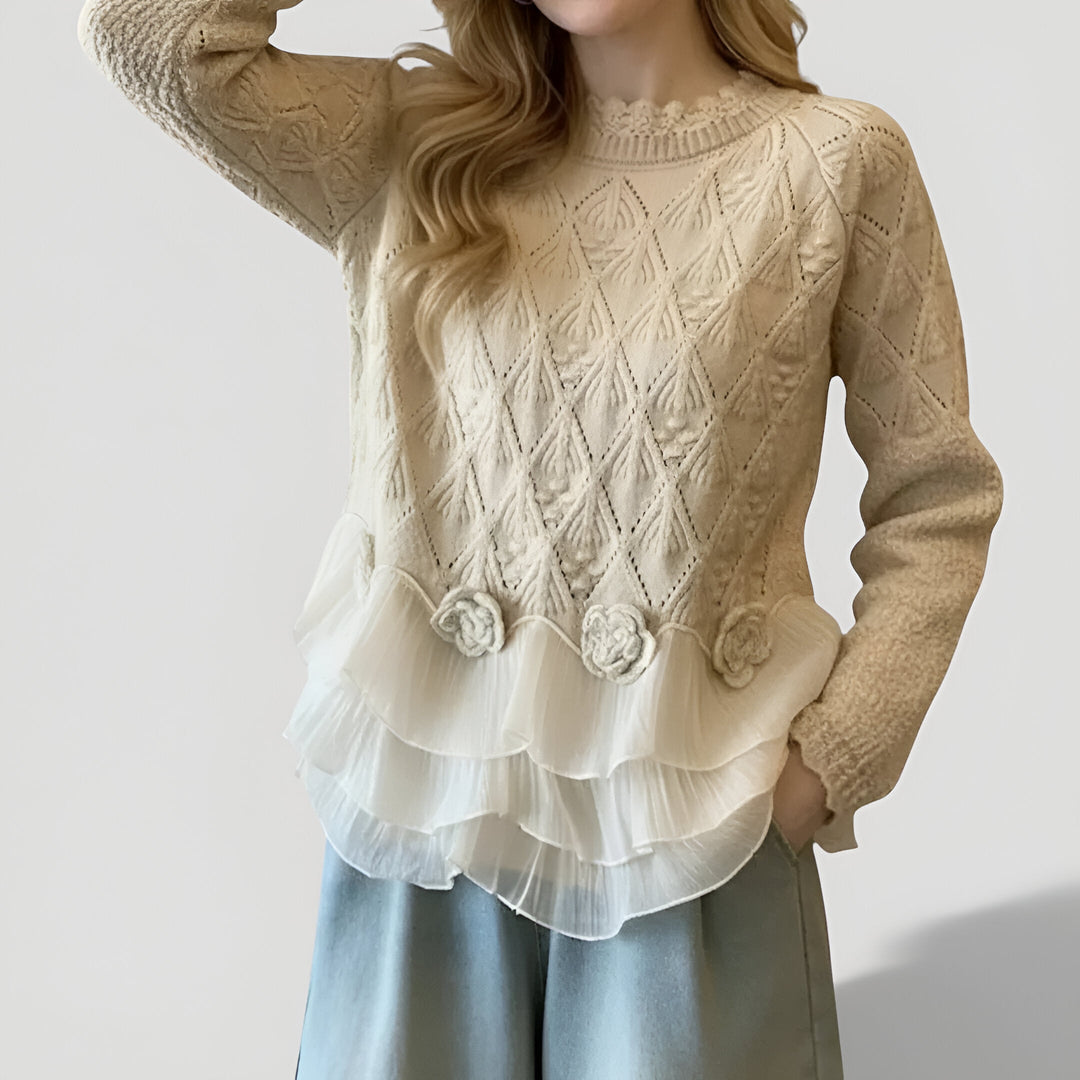 Ola | Elegancki Sweter z Falbankami