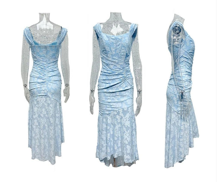 Dabrowska | Lace Fishtail Midi Dress
