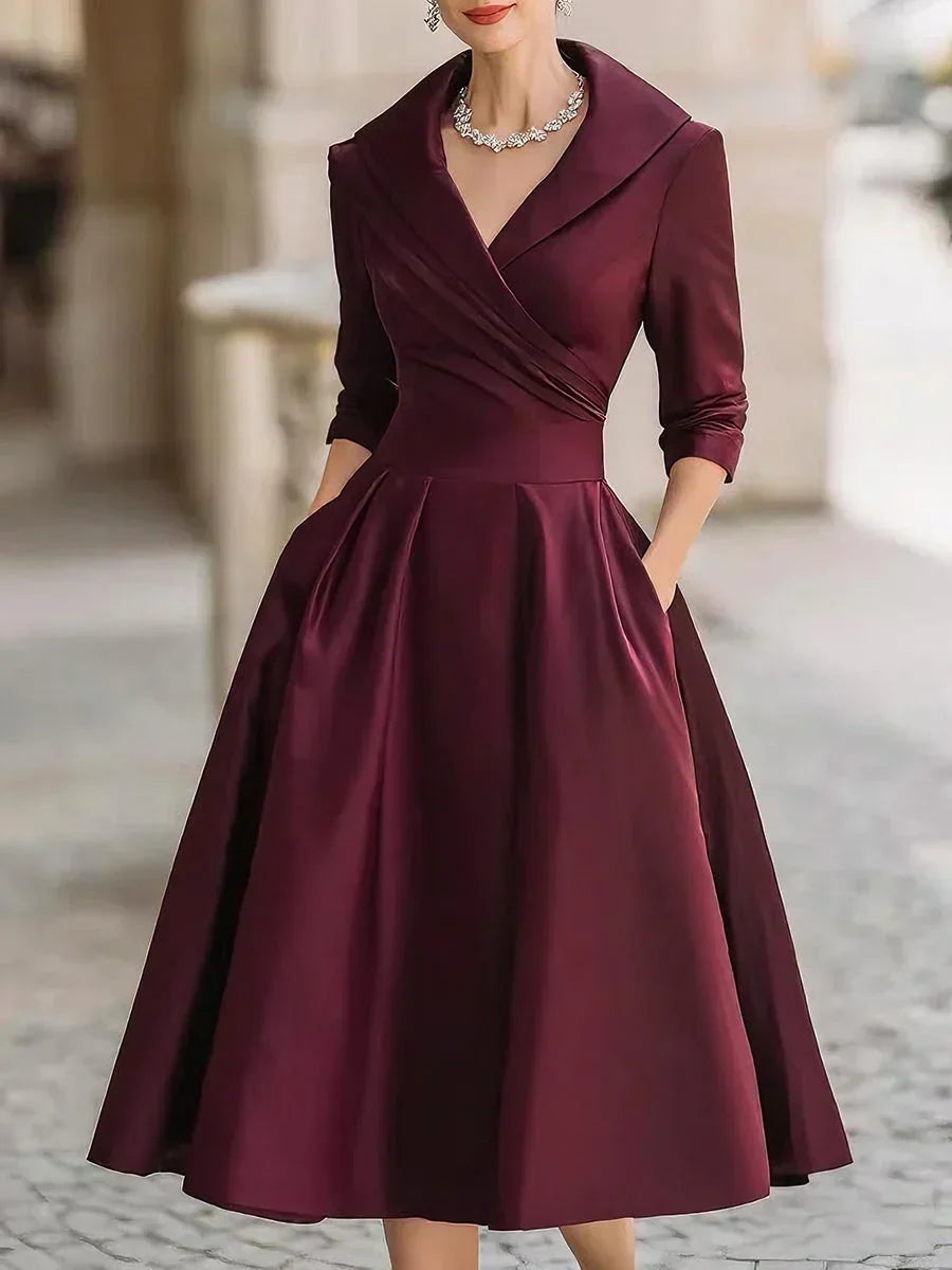 Elżbieta | Elegancka Sukienka Satynowa