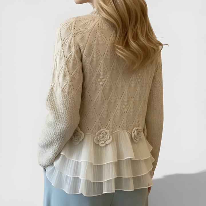 Ola | Elegancki Sweter z Falbankami