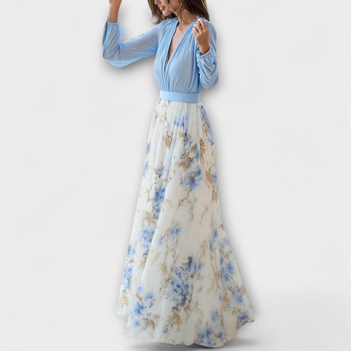Dabrowska | Kwiat Chiffon Maxi sukienka