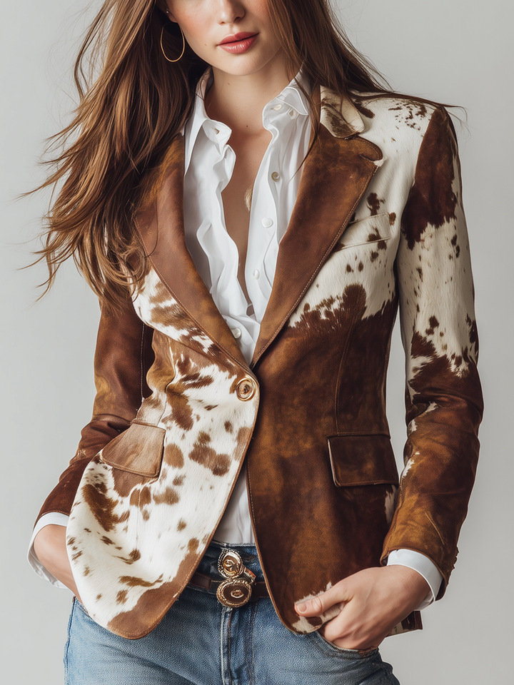 Pola | Blazer z Wyrazistym Nadrukiem