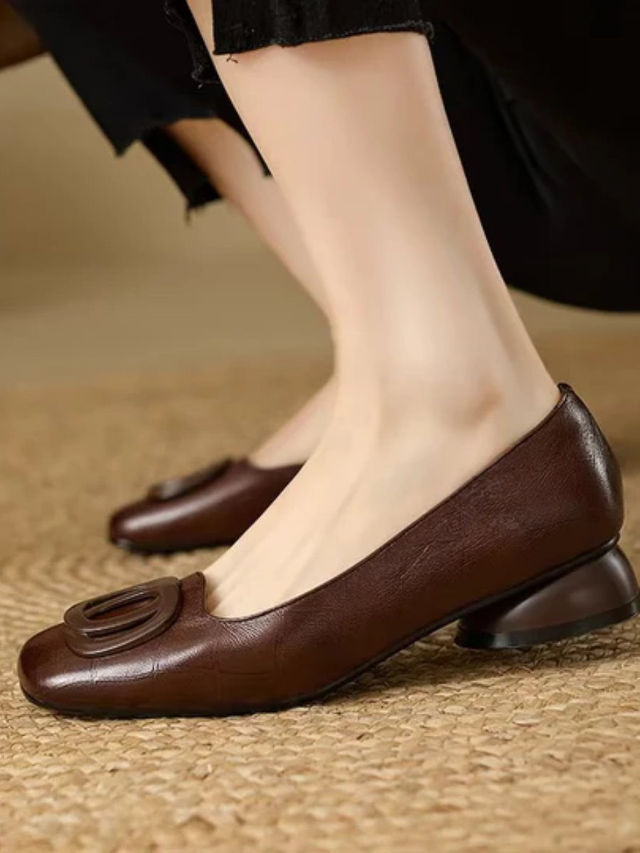 Margot | Eleganckie baleriny skórzane