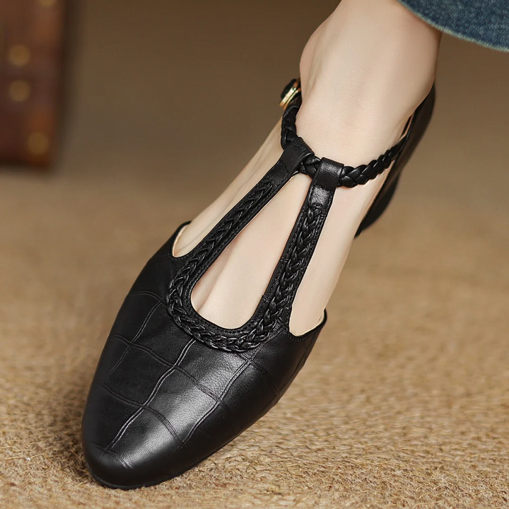 Hania | Eleganckie Skórzane Baleriny