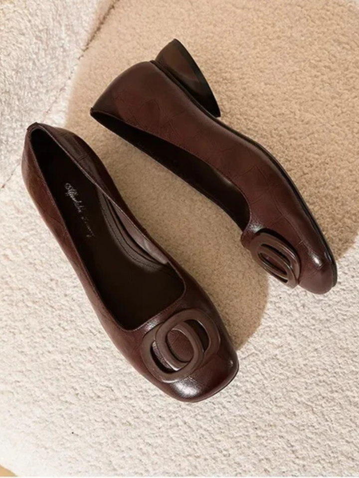 Margot | Eleganckie baleriny skórzane