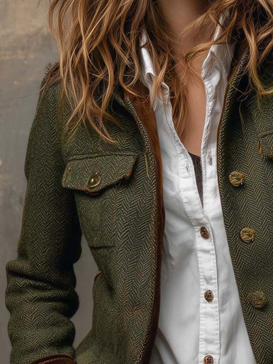 Rachela | Kurtka w Stylu Heritage Herringbone