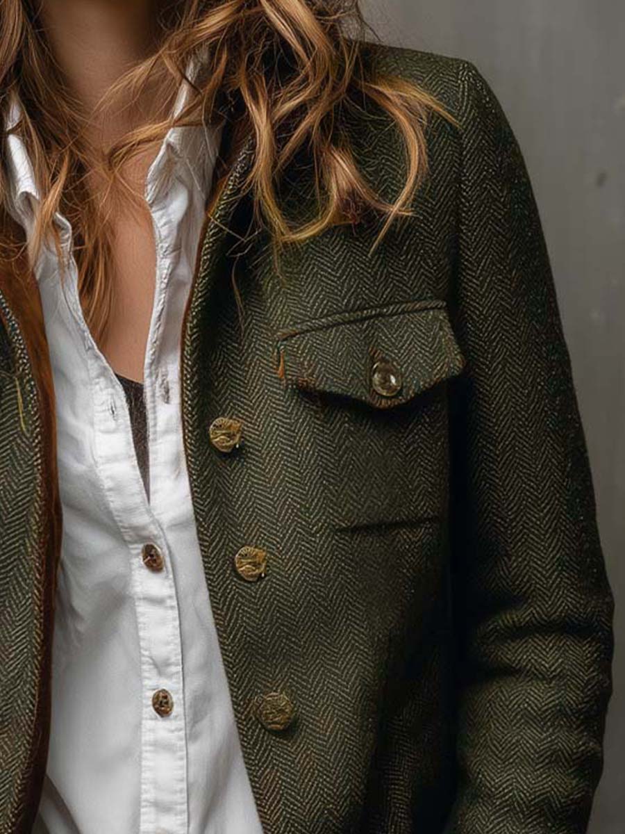 Rachela | Kurtka w Stylu Heritage Herringbone