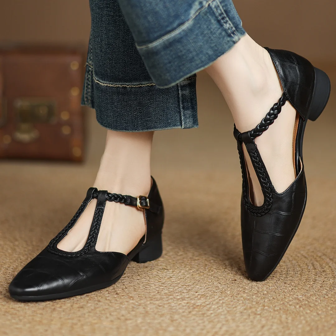 Hania | Eleganckie Skórzane Baleriny