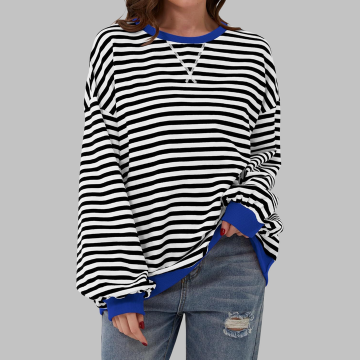 Ania | Casualowy Sweter w Paski
