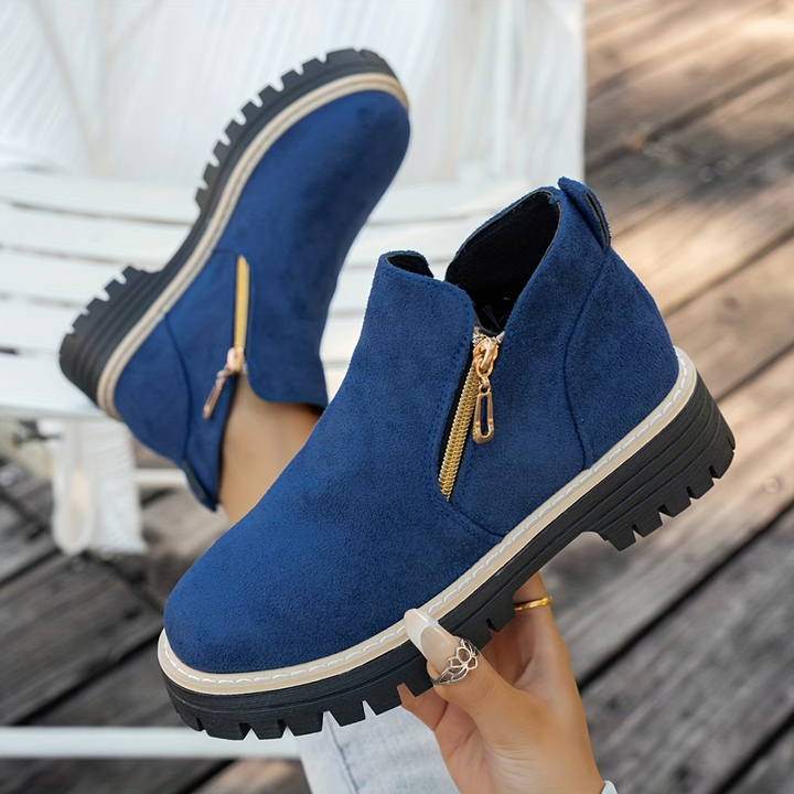 Mila | Stylowe Botki z Suwakiem