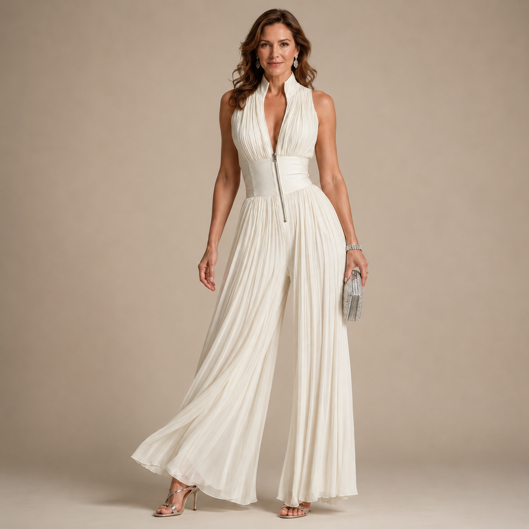 Helena | Elegancki Plisowany Kombinezon