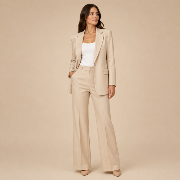 Vanessa™ | Elegancki komplet garniturowy z rozszerzanymi spodniami