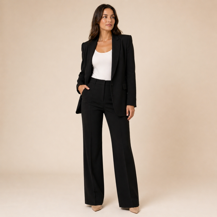 Vanessa™ | Elegancki komplet garniturowy z rozszerzanymi spodniami