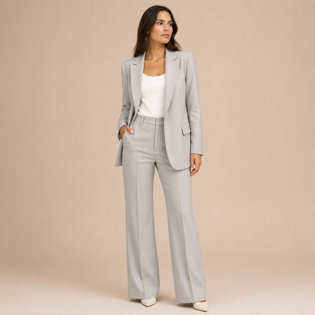 Vanessa™ | Elegancki komplet garniturowy z rozszerzanymi spodniami