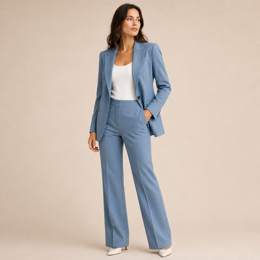 Vanessa™ | Elegancki komplet garniturowy z rozszerzanymi spodniami