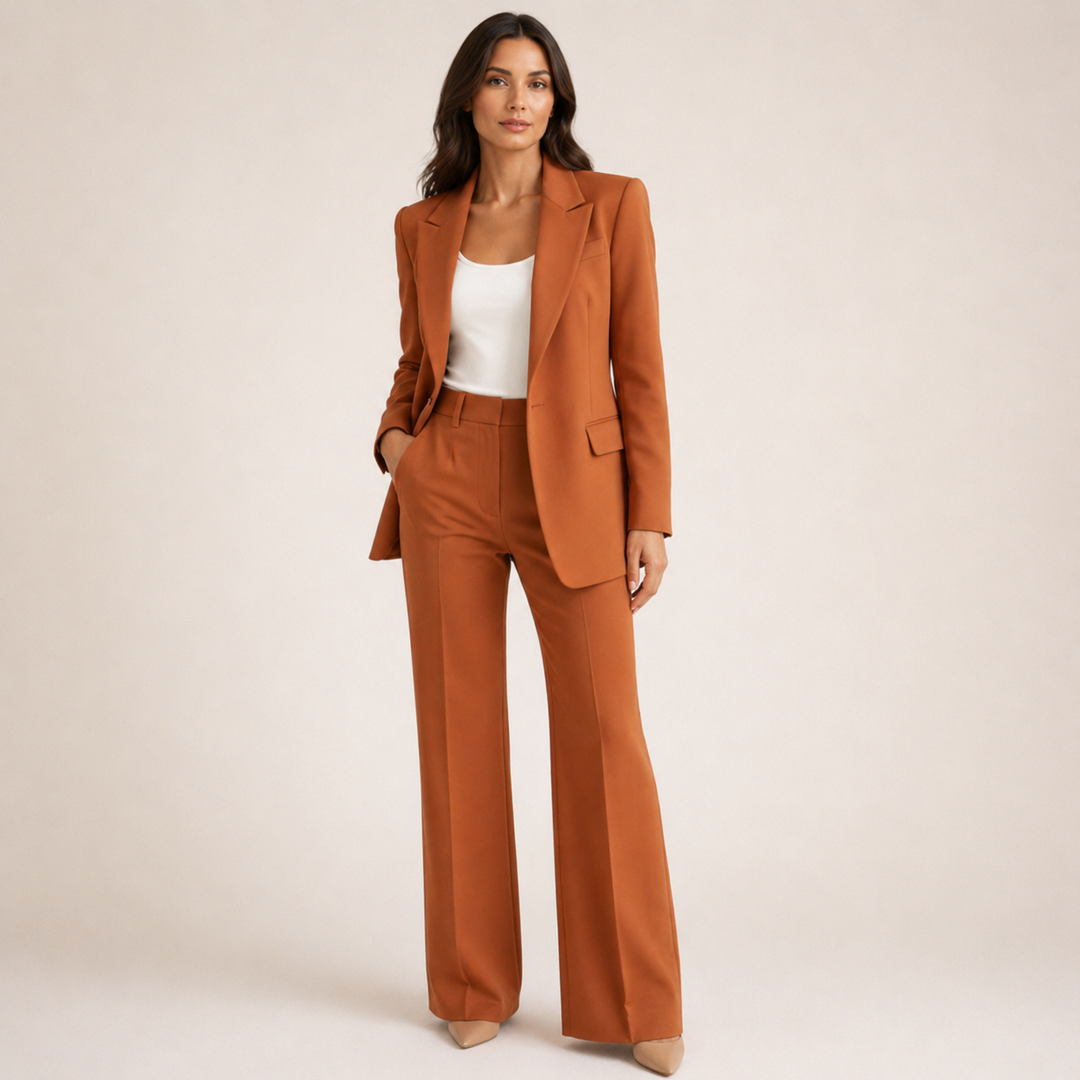 Vanessa™ | Elegancki komplet garniturowy z rozszerzanymi spodniami
