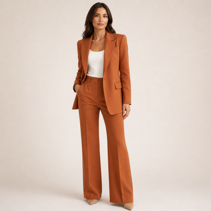 Vanessa™ | Elegancki komplet garniturowy z rozszerzanymi spodniami