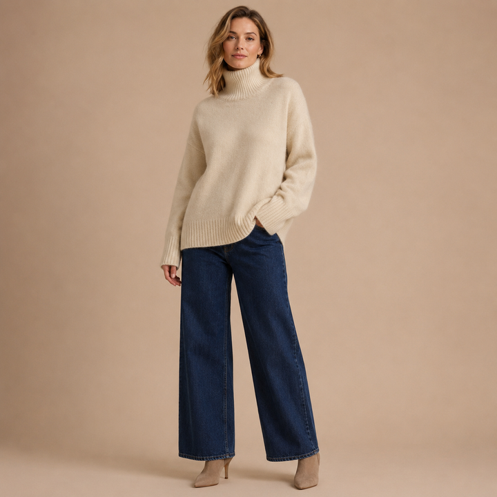 Monika | Sweter Z Golfem Oversize