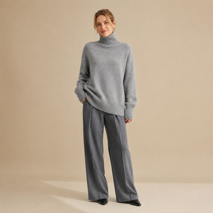Monika | Sweter Z Golfem Oversize