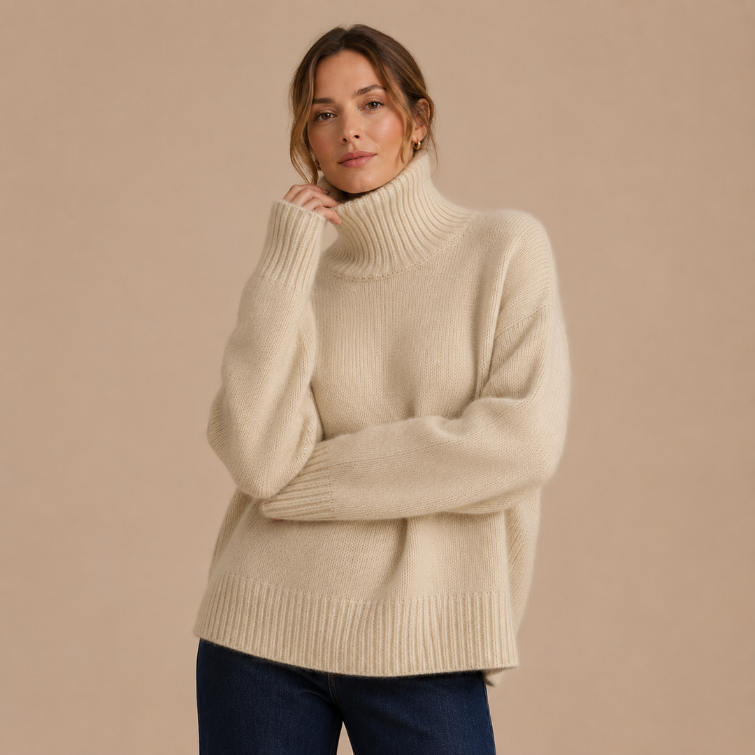 Monika | Sweter Z Golfem Oversize