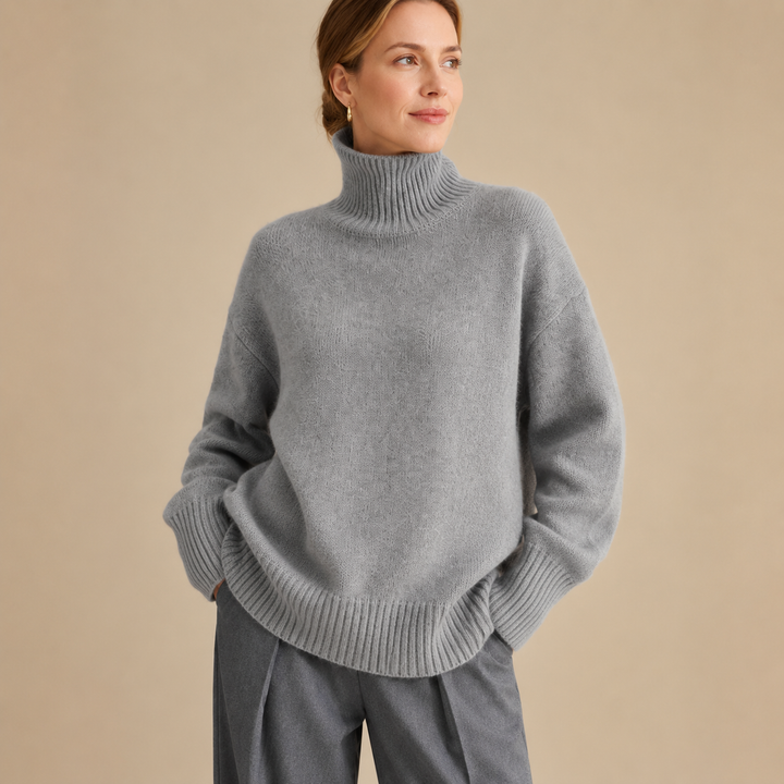 Monika | Sweter Z Golfem Oversize