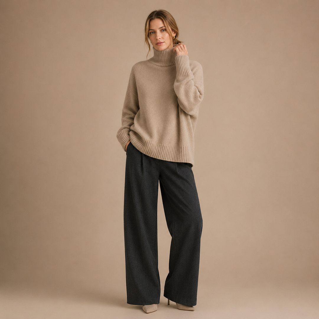 Monika | Sweter Z Golfem Oversize