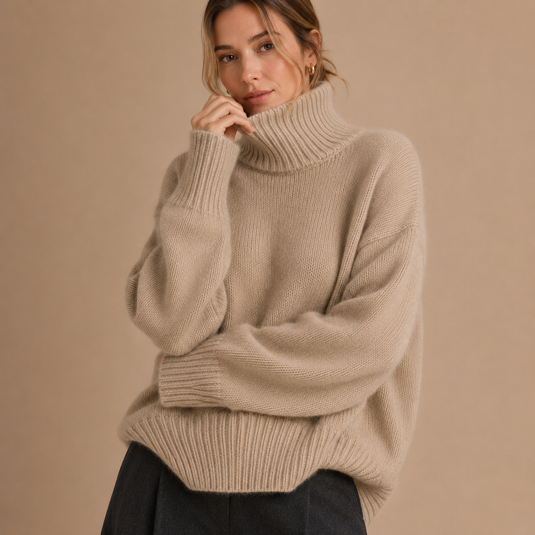 Monika | Sweter Z Golfem Oversize