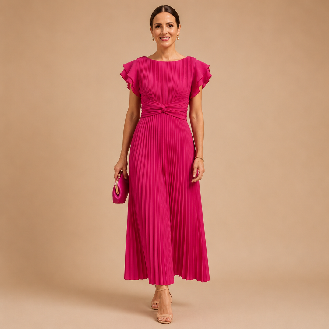 Halina | Elegancka Plisowana Sukienka