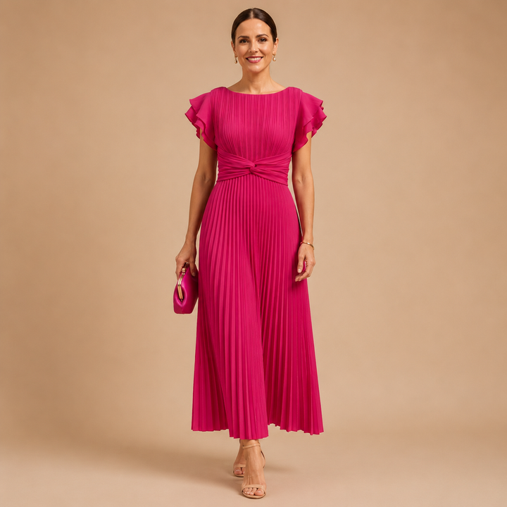 Halina | Elegancka Plisowana Sukienka