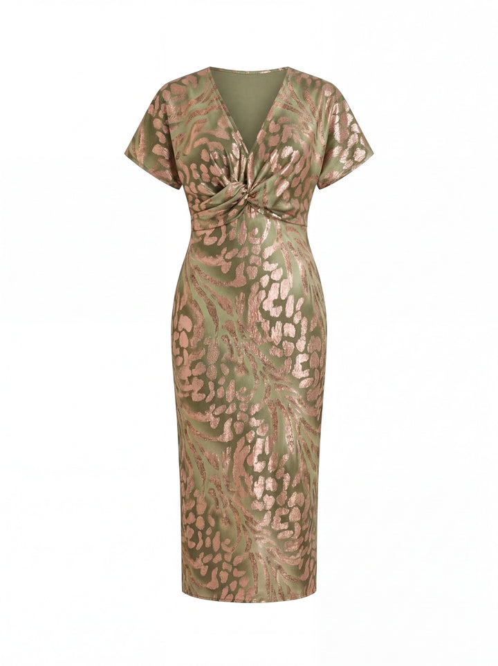Dabrowska | Ruffle Sleeve Midi sukienka