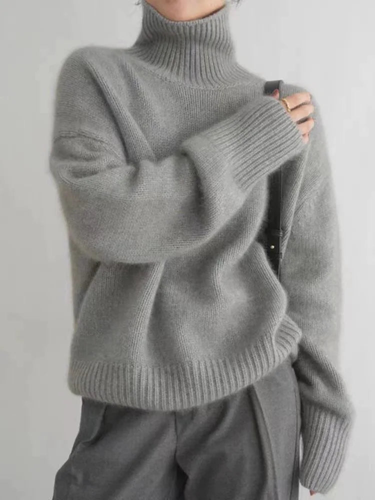 Monika | Damski Sweter Oversize z Golfem