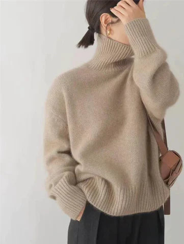 Monika | Damski Sweter Oversize z Golfem