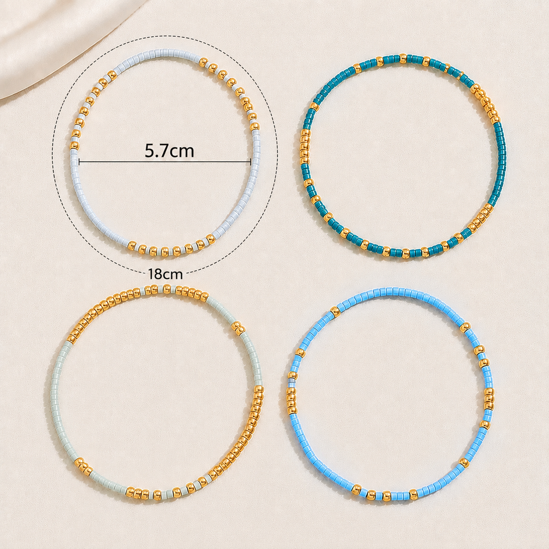 Mia | Zestaw Bransoletek Boho z Korali