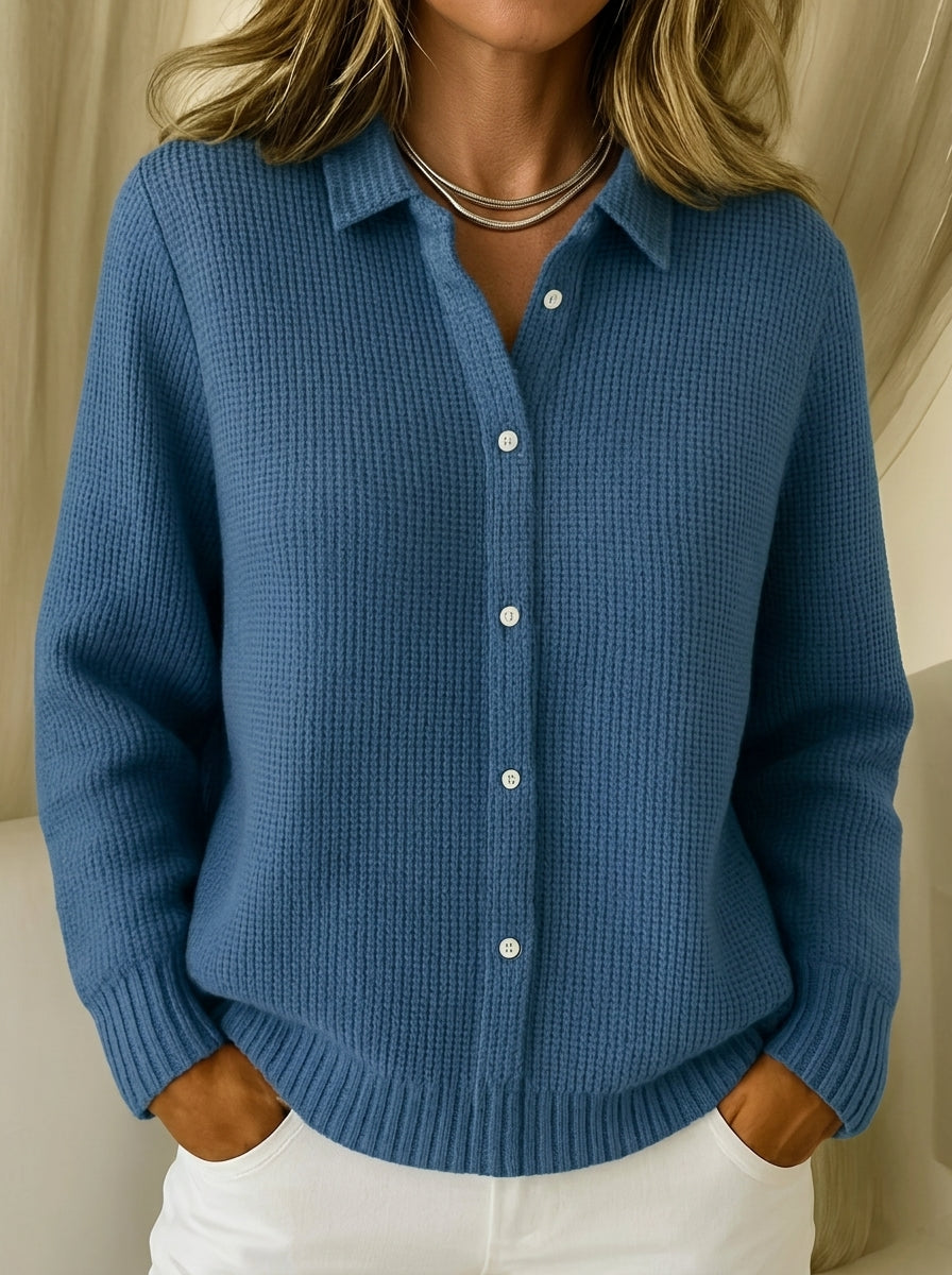 Carmela | Sweter Teksturowany z Guzikami