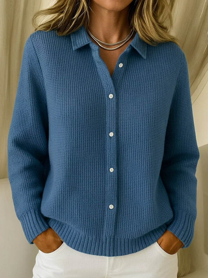 Carmela | Sweter Teksturowany z Guzikami