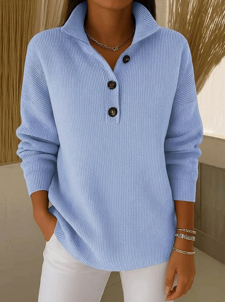 Amparo | Sweter Polo z Kolnierzem