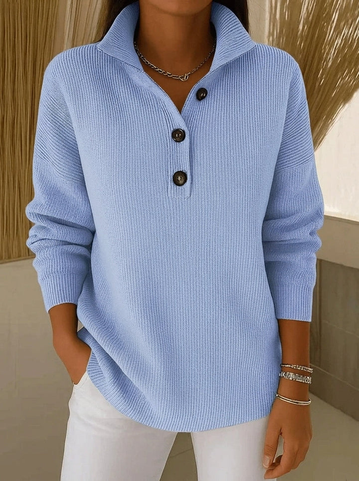 Amparo | Sweter Polo z Kolnierzem